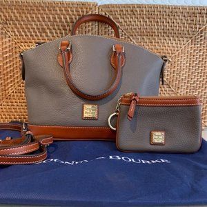 DOONEY & BOURKE DARCY SATCHEL WITH KEY/CARD CASE!